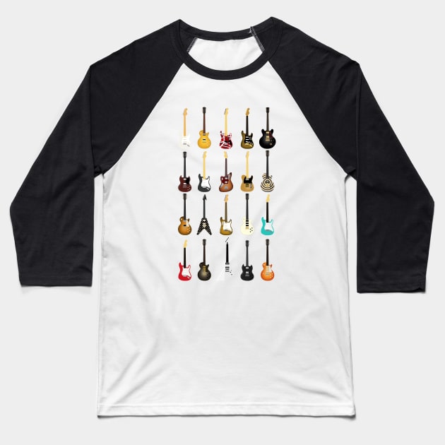 Guitar Collection Baseball T-Shirt by d13design